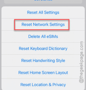 reset network min
