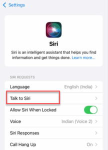 talk to siri