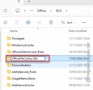 office cache old rename