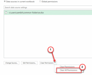 clear all permissions