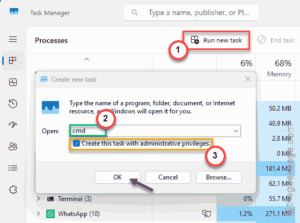 create this task cmd
