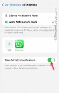 time sensitive notifs