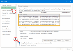 allow trusted location check