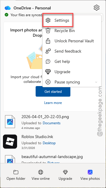 OneDrive Files On-Demand Missing - How to Fix 1 oneDrive settings