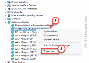 properties realtek ethernet