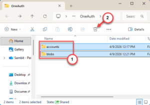accounts blob delete