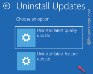 uninstall latest feature update