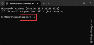 wsreset