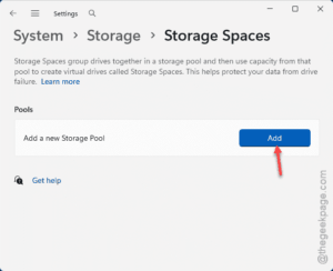 add new storage pool