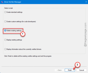delete existing settings