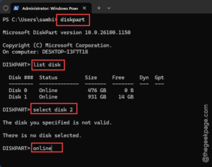 diskpart list disk