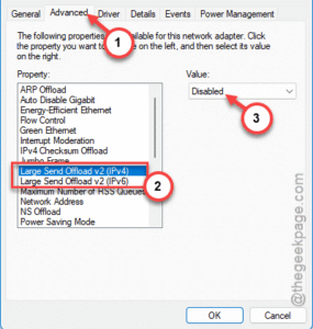 large send offload disabled