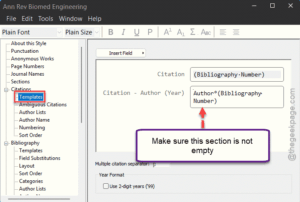 template bibliography check