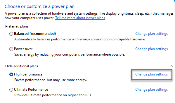 Fix Windows 11 Build 26200 Game Stuttering & Freezing 3 change plan settings 1 e1786972772284