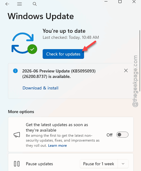 GIF Service Not Available in Windows 11 Emoji Panel - How to Fix 1 check for update e1784900751528