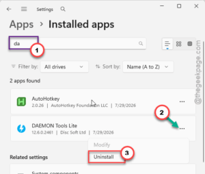daemon tools uninstal