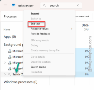 end task search