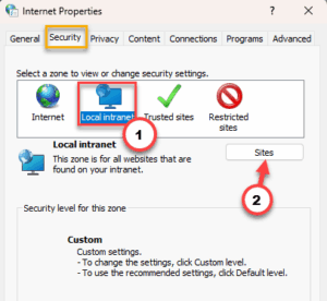 local intranet sites