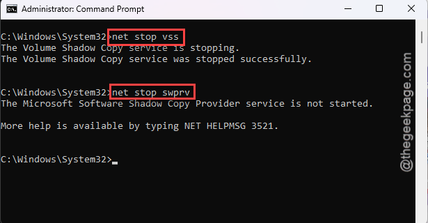 Backup Software Keeps Failing on Windows 11 - How to Fix 3 net stop swprv