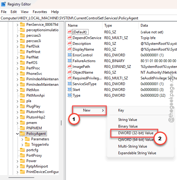 The Preshared Key Is Wrong in L2TP VPN - How to Fix 1 new dword policy agent