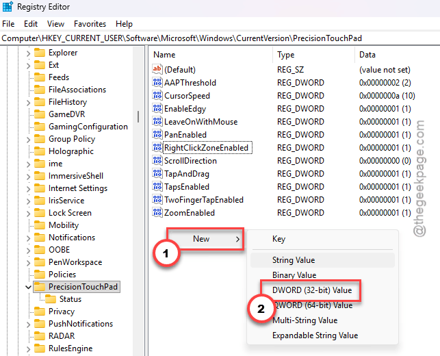 Touchpad Right Click Acts Like a Left Click (Quick Fix) 2 new dword