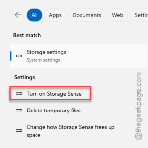 turn on storage sense