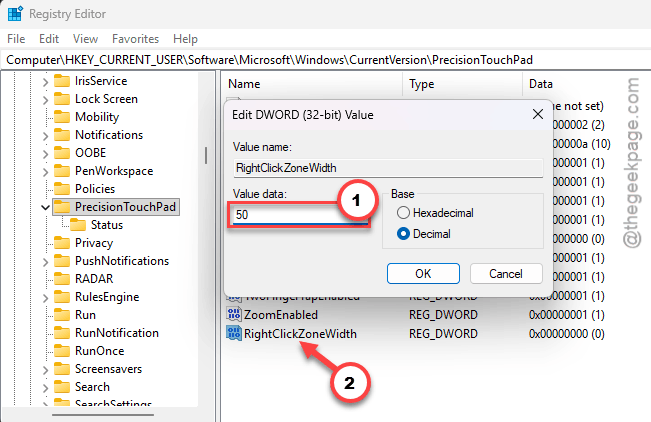 Touchpad Right Click Acts Like a Left Click (Quick Fix) 3 zone width 50 ok