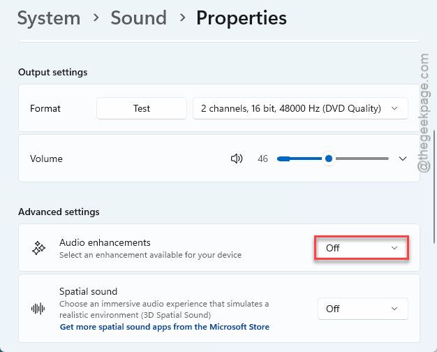 Fix audiodg.exe High RAM & Memory Leak (Windows 11) 2 audio enhancements off e1793024330444