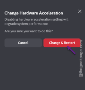 change and restart hwa