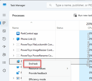 end task presentmon