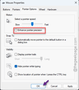 enhance pointer precision