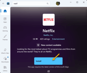 install netflix