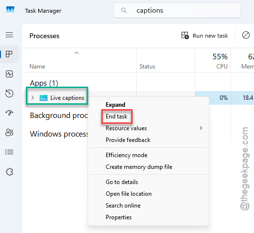 Fix Live Captions Memory Leak (mscaptions.exe 100% RAM usage) 1 live captions end task
