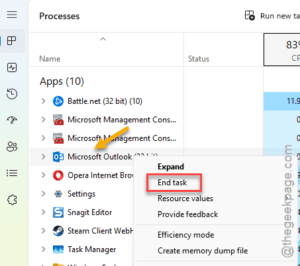 outlook end task