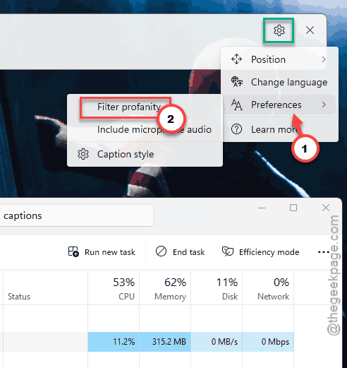 Fix Live Captions Memory Leak (mscaptions.exe 100% RAM usage) 3 prefer filter profanity