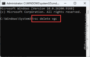 sc delete vgc