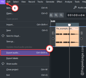 export audio