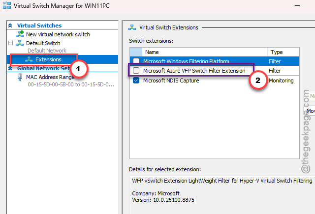 Fix Hyper-V Network Drops and VMSwitch Crash (July 2026) 2 microsoft azure vfp uncheck