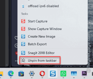 unpin from taskbr
