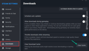 downloads clear cache