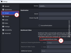 enable multitrack video off
