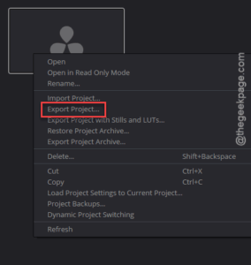 export project