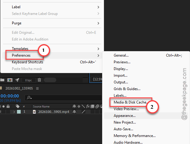 Fix After Effects 26.2 VRAM Out of Memory and Black Screen 3 media and disk cache open