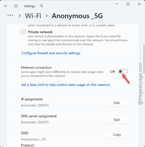 metered connection off