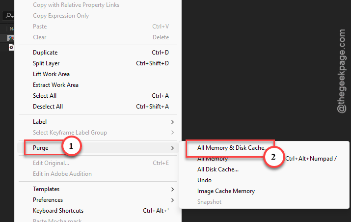 Fix After Effects 26.2 VRAM Out of Memory and Black Screen 2 purge all memory and disk cache
