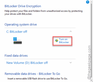 turn on bitlocker