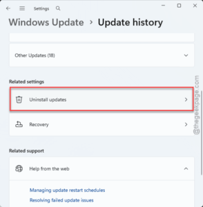 uninstall updates